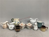 Assorted Cream Pitchers and Sugar Dishes