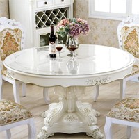 4' Diam. 1.5mm PVC Clear Round Table Cover