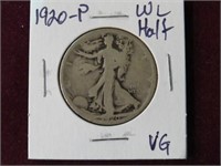 1920 P WALKING LIBERTY 1/2 DOLLAR 90% VG