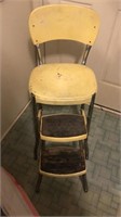 Vintage Stylaire high chair with fold out stool