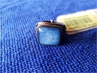 Silver & Blue Stone Ring