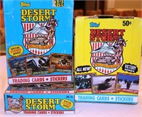 1991 Topps Desert Storm- 3 Boxes w Wax Packs
