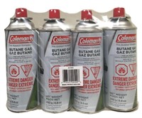 4-Pk Coleman Butane Gas, 250g