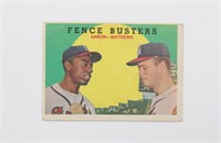 1959 Topps #212 Hank Aaron Baseball Trading Card