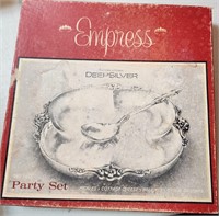 Empress Deep Silver Plate & Spoon in Original box