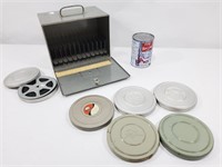 Boitier rangement métallique & 6 films 8mm