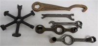 lot of 6 wrenches: Lucky Eleven, Akron Brass other