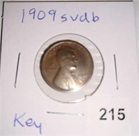 1909 SVDB Lincoln Cent, Rare, key date