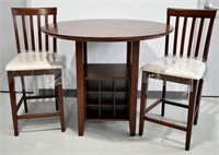 Like New Table With Wine Rack & 2 Chairs