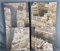 Vintage Retro PARIS ROOFTOPS Travel Wall Art