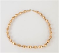 14kt Yellow Gold Bead Necklace