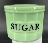 Jadeite Lidded Sugar Jar