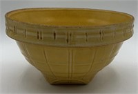 Antique McCoy 8.25in Glazed Yellow Ware Mix Bowl