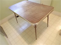 Vintage metal table worn top