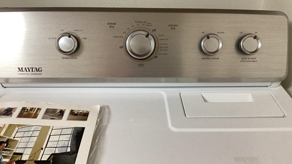 Maytag electric front load dryer with owner