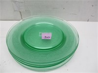 Early Green Glass Plates