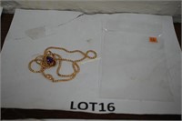 Lady's Yellow Gold Amethyst Pendant