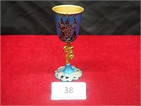 Blue and Gold Decorative European chalice