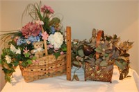 2 Baskets with Floral Arrangements