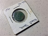1869 Indian Head penny