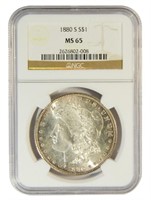 Certified Gem 1880-S Morgan Dollar