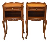 (2) FRENCH LOUIS XV STYLE BEDSIDE CABINETS