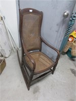 Wood & cane rocking chair