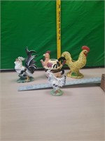 Ceramic chickens