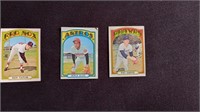 1972 3 card hi number # lot ken tatum jesus alou p