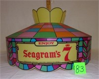 plastic seagrams 7 lamp shade w/lamp base