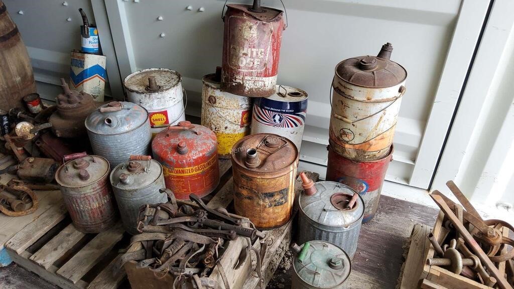 Vintage Gas and Oil Cans