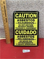 Caution Asbestos sign