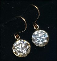 $1600 10K  Moissanite(2.3ct) Earrings