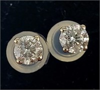 $1400 14K  Natural Diamond(0.38ct) Earrings