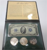 The silver story $10 Silver Certificate, 2 silver
