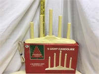 Holiday Trim Christmas 5 Light Electric Candolier
