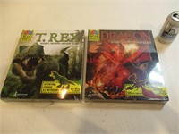 Lot de 2 livres Méga modèle neuf(Dragon+Dinosaure)