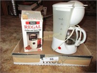 Box lot- regal coffee grinder and kitchen