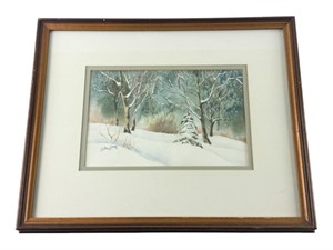 Esther Clay "Winter Green" Watercolor Painting