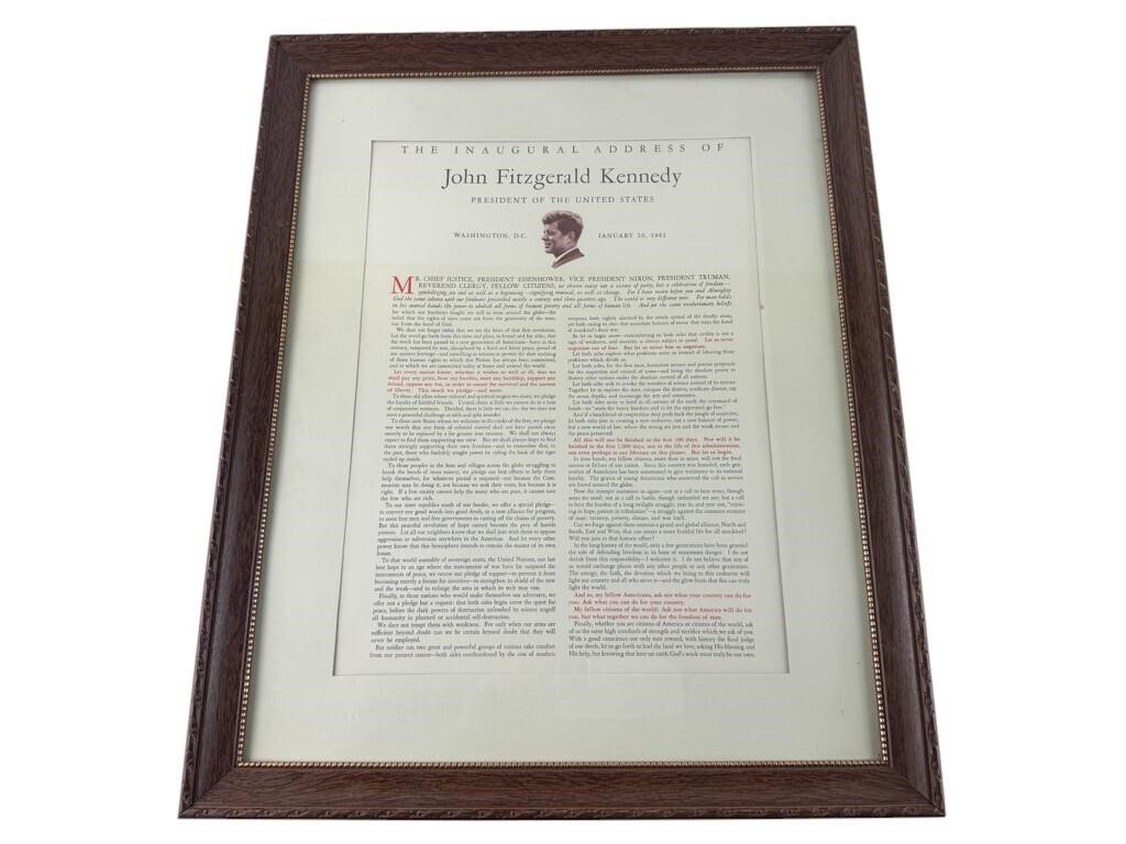 The Inaugural Address of John F. Kennedy Poster