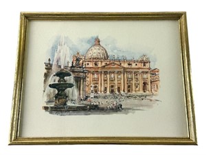Framed St. Peter’s Square Roma Italy Print