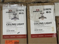 Lot of 2 design house kimball ceiling light in a