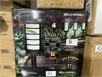 Bell Howell 4-pack solar lights stainless steel