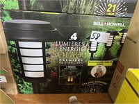 Bell Howell 4-pack solar lights stainless steel