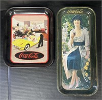 (J) Coca-Cola Brand Trays. 11 x 13 1/2 x 1 in.