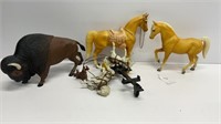 Breyer plastic horse with unmarked Breyer horse