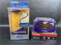 Timex Purple Alarm Clock, Purple LED Booklight