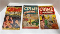 Crime and Punishment 3 Vintage Comic Books