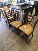 WOOD CHAIRS W/ CUSHION  SEATS