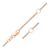 14k Rose Gold Double Extendable Cable Chain 1.9mm